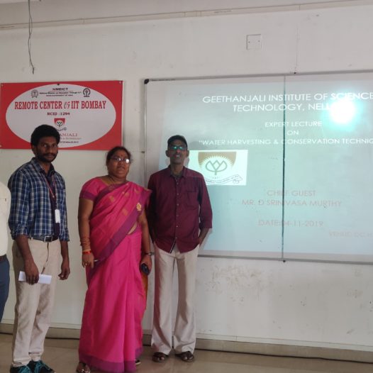 A Guest Lecture Report on “Water harvesting conservation techniques”