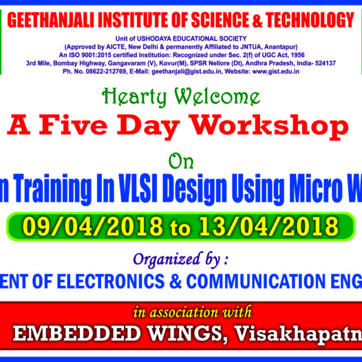 A Five Day Hands on Training in VLSI USING MICROWIND TOOL