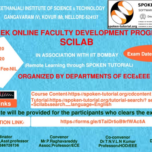 A One Week Faculty Development Programme on Scilab Programming