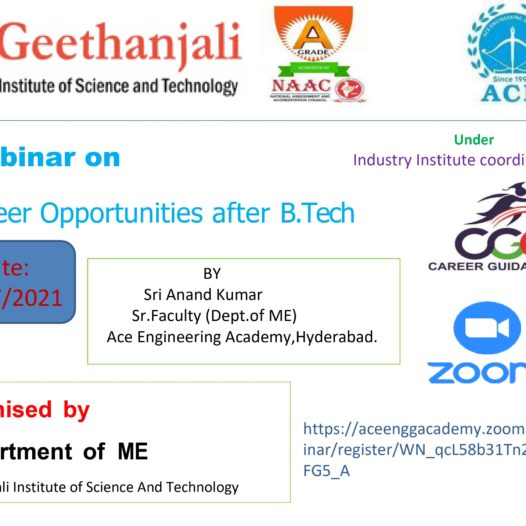 Report on Webinar on Career Opportunities After B.Tech _ ME