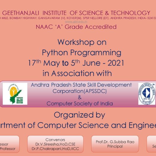 Report on 3-week Online Workshop  on Python Programming
