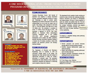 A one week national level online faculty development program on recent trends  In electrical engineering