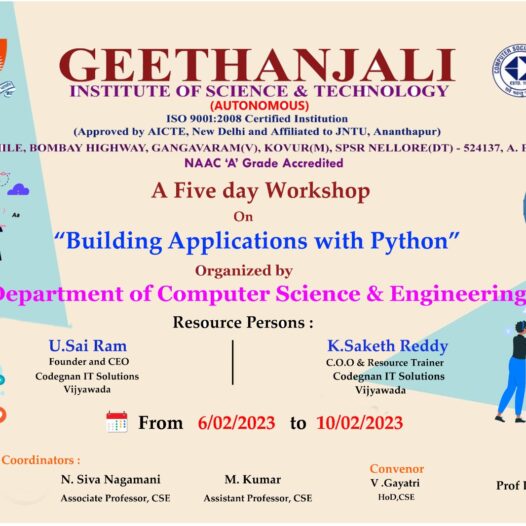Report on A Five Day Workshop on “Building Applications with Python”
