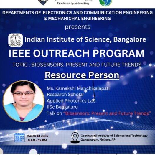  A  Report On IEEE Outreach programme  on “Biosensors:Present and Future Trends”