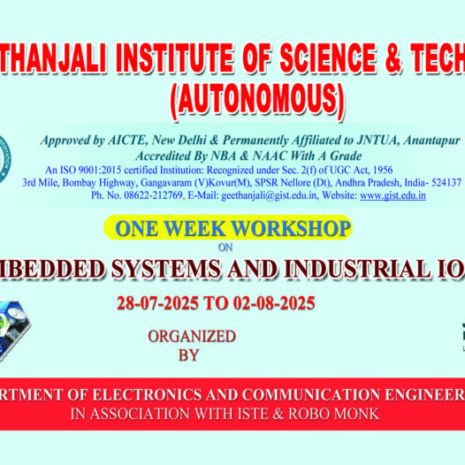 A REPORT ON A WEEK-LONG EMBEDDE SYSTEMS AND INDUSTRIAL IOT WORKSHOP