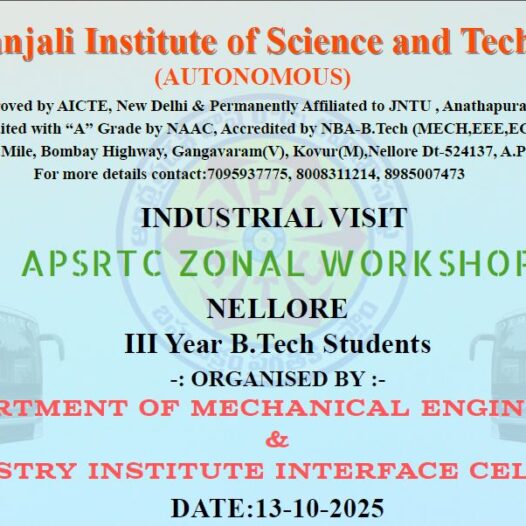 A REPORT ON INDUSTRIAL VISIT-APSRTC ZONAL WORKSHOP, NELLORE