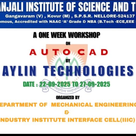 A Report On One Week  Workshop on “AUTO CAD”