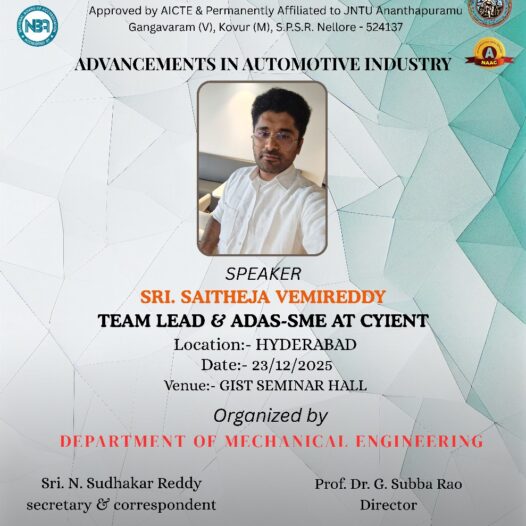 A  Report On Guest Lecture on “Advances in Automotive Industry